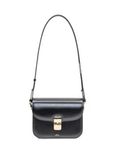 APC - Grace Small Bag in Black Leather - Black - LIDIASHOPPING® - Official Website