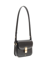APC - Grace Small Bag in Black Leather - Black - LIDIASHOPPING® - Official Website