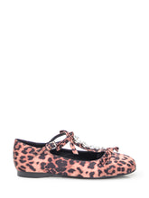 JEFFREY CAMPBELL - Leopard Satin Ballerina - Brown - LIDIASHOPPING® - Official Website