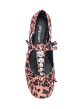 JEFFREY CAMPBELL - Leopard Satin Ballerina - Brown - LIDIASHOPPING® - Official Website