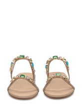 EMANUELA CARUSO CAPRI - Sandalo Doppia Fascia Monacale Multicolor - Beige | Lidia Shopping | Official Website