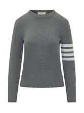 THOM BROWNE - Milano Stitch Pullover With Four Bars - Grey - LIDIASHOPPING® - Official Website