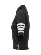 THOM BROWNE - Polo Relaxed Fit Con Quattro Bande - Blu | Lidia Shopping | Official Website
