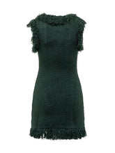 FERRAGAMO - Abito Verde con Frange Ferragamo - Verde - LIDIASHOPPING® - Official Website