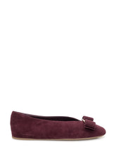 FERRAGAMO - Ferragamo Suede Ballerinas - Purple - LIDIASHOPPING® - Official Website
