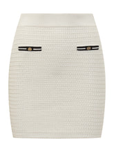 AMIRI - Knitted Mini Skirt with Logo Details Amiri - White - LIDIASHOPPING® - Official Website