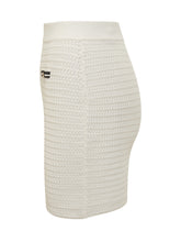 AMIRI - Knitted Mini Skirt with Logo Details Amiri - White - LIDIASHOPPING® - Official Website