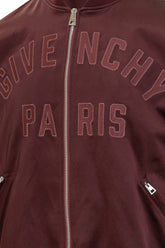 GIVENCHY - Bomber Bordeaux con Logo Ricamato Givenchy - Rosso | Lidia Shopping ® | Official Website