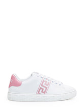 VERSACE - Sneaker Greca con Cristalli - Rosa - LIDIASHOPPING® - Official Website