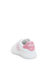 VERSACE - Sneaker Greca con Cristalli - Rosa - LIDIASHOPPING® - Official Website