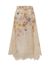 ZIMMERMANN - Gonna Zimmermann in Seta con Stampa - Beige | Lidia Shopping | Official Website