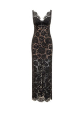SELF-PORTRAIT - Self-Portrait Abito Lungo in Pizzo Nero - Nero - LIDIASHOPPING® - Official Website