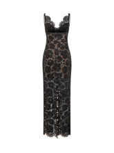SELF-PORTRAIT - Self-Portrait Abito Lungo in Pizzo Nero - Nero - LIDIASHOPPING® - Official Website