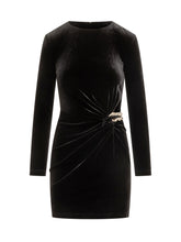 SELF-PORTRAIT - Self-Portrait Draped Velvet Dress - Black - LIDIASHOPPING® - Official Website