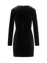 SELF-PORTRAIT - Self-Portrait Draped Velvet Dress - Black - LIDIASHOPPING® - Official Website
