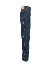 SELF-PORTRAIT - Self-Portrait Jeans Ricamati con Perline - Blu - LIDIASHOPPING® - Official Website