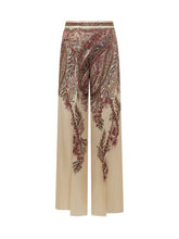ETRO - Etro Pantaloni Palazzo in Seta con Stampa Paisley - Beige | Lidia Shopping ® | Official Website