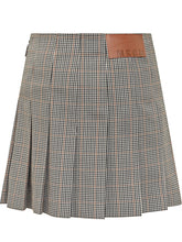 MSGM - MSGM Pleated Checked Skirt - Black - LIDIASHOPPING® - Official Website