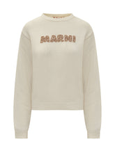 MARNI - Marni Maglia in Cotone Logo Ricamato - Bianco - LIDIASHOPPING® - Official Website