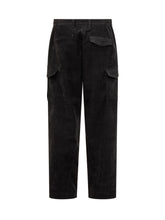 GCDS - Pantaloni GCDS in Velluto Nero con Tasche Cargo - Nero - LIDIASHOPPING® - Official Website