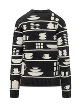 J.W. ANDERSON - JW Anderson Sweater with Motif - Black - LIDIASHOPPING® - Official Website