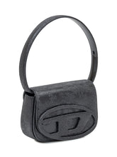 DIESEL - Diesel Borsa a Spalla Nera con Logo e Finitura Glitter - Nero - LIDIASHOPPING® - Official Website