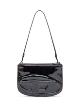 DIESEL - Diesel 1DR Twin Black Patent Shoulder Bag - Black - LIDIASHOPPING® - Official Website