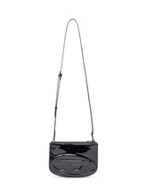 DIESEL - Diesel 1DR Twin Black Patent Shoulder Bag - Black - LIDIASHOPPING® - Official Website