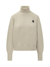 MARANT ÉTOILE - Wool Turtleneck with Black Logo by Marant Étoile - White - LIDIASHOPPING® - Official Website