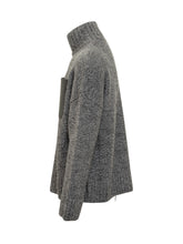 J.W. ANDERSON - Maglione Grigio con Tasca in Pelle J.W Anderson - Grigio - LIDIASHOPPING® - Official Website