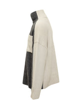 J.W. ANDERSON - Maglione a Collo Alto Bicolore J.W Anderson - Grigio - LIDIASHOPPING® - Official Website
