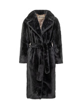 HERNO - Herno Cappotto in Eco Pelliccia con Cintura - Nero | Lidia Shopping | Official Website