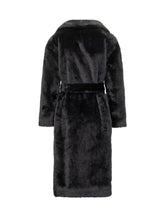 HERNO - Herno Cappotto in Eco Pelliccia con Cintura - Nero | Lidia Shopping | Official Website