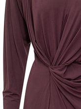 IRO - Iro Abito Drappeggiato Bordeaux con Scollo a V - Rosso - LIDIASHOPPING® - Official Website