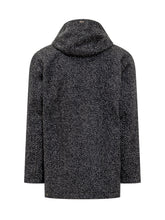 HERNO - Wool Chevron Coat with Hood - Blue - LIDIASHOPPING® - Official Website