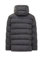 HERNO - Herno Hooded Puffer Jacket with Check Pattern - Blue - LIDIASHOPPING® - Official Website
