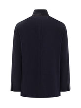 FAY - Fay Giacca Blu con Collo alla Coreana e Gancio - Blu | Lidia Shopping ® | Official Website