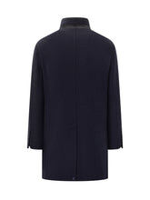 FAY - Fay Cappotto Blu con Collo alla Coreana e Gancio - Blu - LIDIASHOPPING® - Official Website