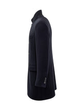 FAY - Fay Cappotto Blu con Collo alla Coreana e Gancio - Blu - LIDIASHOPPING® - Official Website