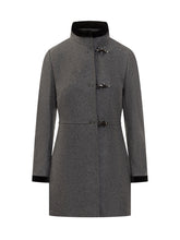 FAY - Fay wool coat with signature hooks - Grey - LIDIASHOPPING® - Official Website