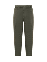 THOM BROWNE - Thom Browne Pantaloni Verde Oliva in Cotone - Verde | Lidia Shopping | Official Website