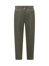 THOM BROWNE - Thom Browne Pantaloni Verde Oliva in Cotone - Verde | Lidia Shopping | Official Website