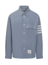 THOM BROWNE - Thom Browne Oxford Shirt - Blue - LIDIASHOPPING® - Official Website