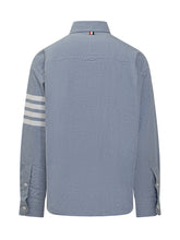 THOM BROWNE - Thom Browne Oxford Shirt - Blue - LIDIASHOPPING® - Official Website