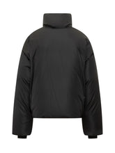 AMI ALEXANDRE MATTIUSSI - Ami Paris Black Down Jacket with Heart Logo - Black - LIDIASHOPPING® - Official Website