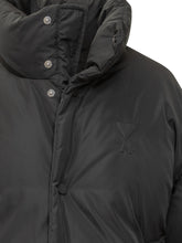 AMI ALEXANDRE MATTIUSSI - Ami Paris Black Down Jacket with Heart Logo - Black - LIDIASHOPPING® - Official Website