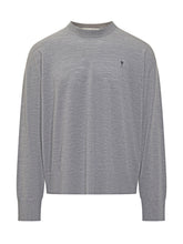 AMI ALEXANDRE MATTIUSSI - Maglia Girocollo Lana Grigia Ami Alexandre Mattiussi - Grigio - LIDIASHOPPING® - Official Website