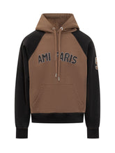 AMI ALEXANDRE MATTIUSSI - Ami Alexandre Mattiussi Felpa Hoodie Bicolore Uomo - Marrone - LIDIASHOPPING® - Official Website