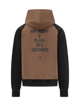 AMI ALEXANDRE MATTIUSSI - Ami Alexandre Mattiussi Felpa Hoodie Bicolore Uomo - Marrone - LIDIASHOPPING® - Official Website