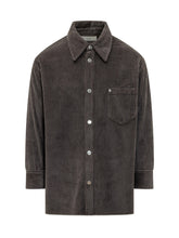 AMI ALEXANDRE MATTIUSSI - Surchemise In Velluto A Coste - Grigio - LIDIASHOPPING® - Official Website